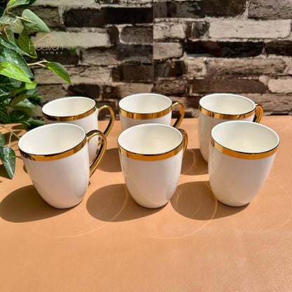 Heaven® 6-piece Bone China Coffee & Tea Mug Set – 310ml Elegant & Durable #4 E.P
