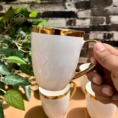 Heaven® 6-piece Bone China Coffee & Tea Mug Set – 310ml Elegant & Durable #4 E.P