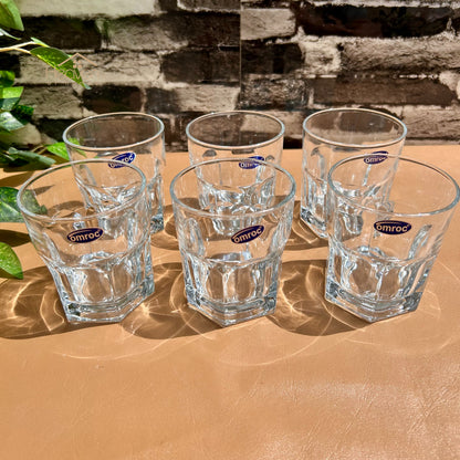 Omroc 6-Piece Clear Glassware Set – 300ml Everyday Drinking Glasses for Beverages, Juice & More