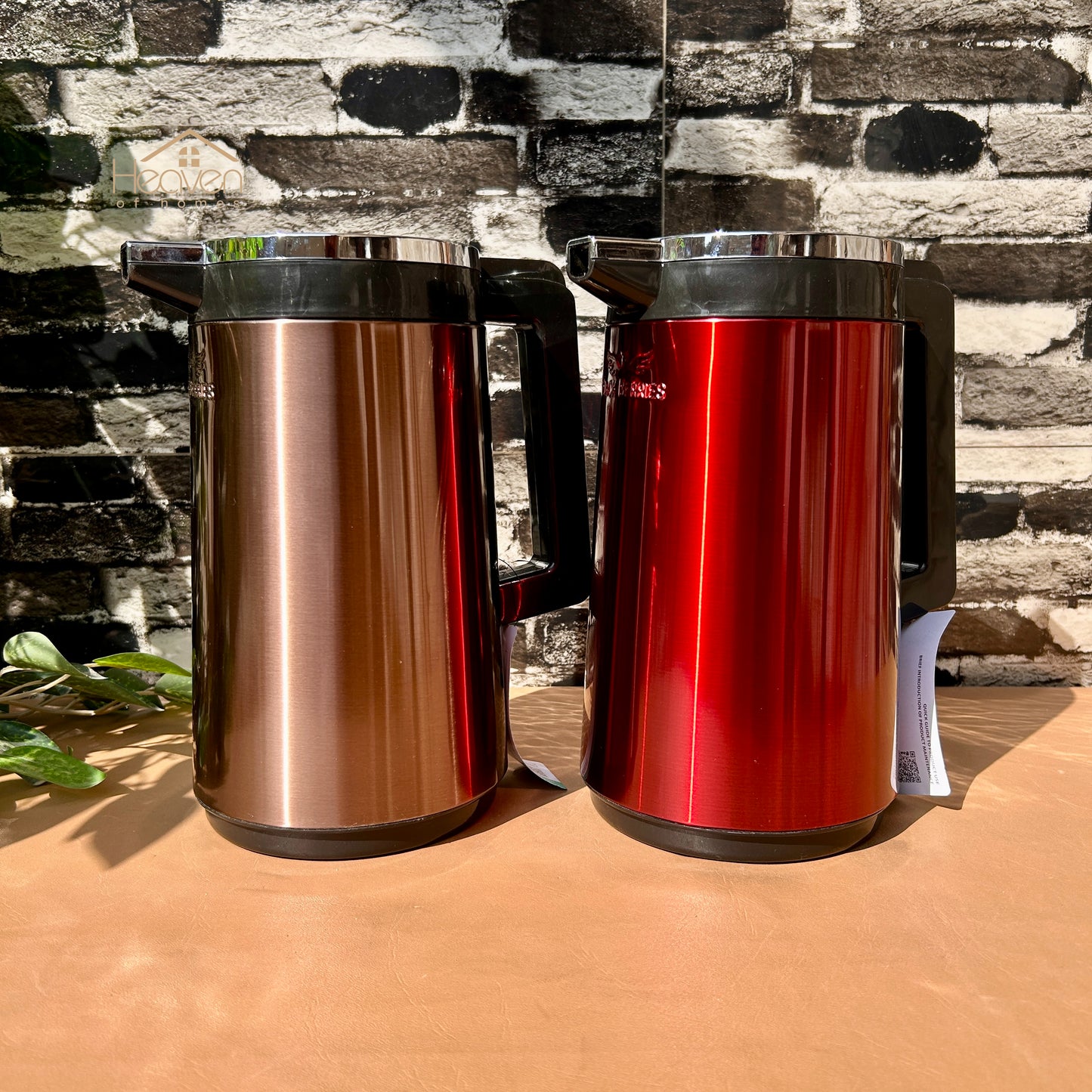 Heaven® 1 Litre Glass Vacuum Flask with Refillable Thermos – Insulated Hot & Cold Bottle