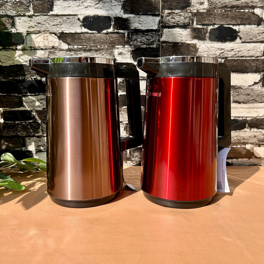 Heaven® 1 Litre Glass Vacuum Flask with Refillable Thermos – Insulated Hot & Cold Bottle