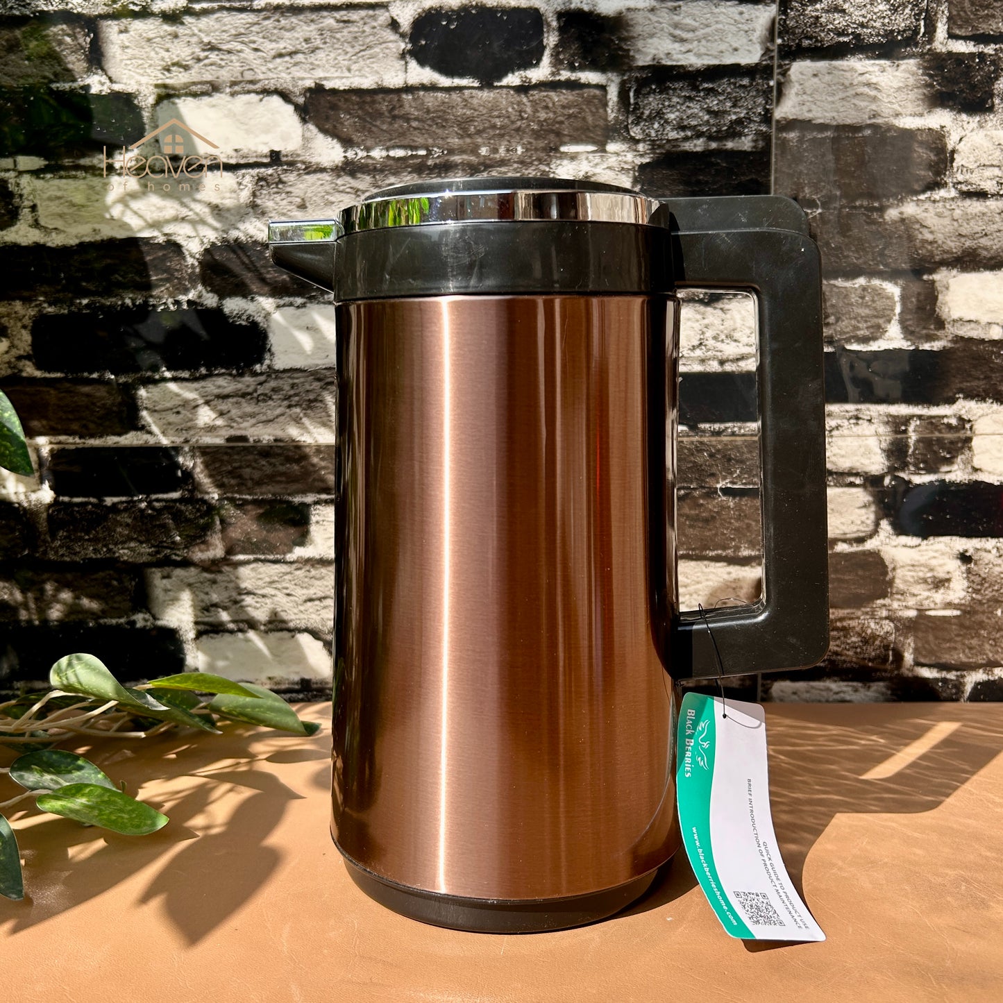Heaven® 1 Litre Glass Vacuum Flask with Refillable Thermos – Insulated Hot & Cold Bottle