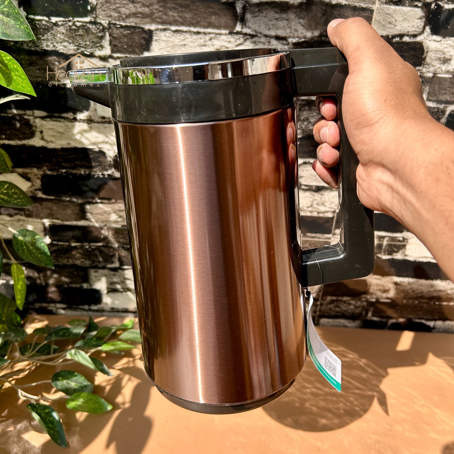 Heaven® 1 Litre Glass Vacuum Flask with Refillable Thermos – Insulated Hot & Cold Bottle