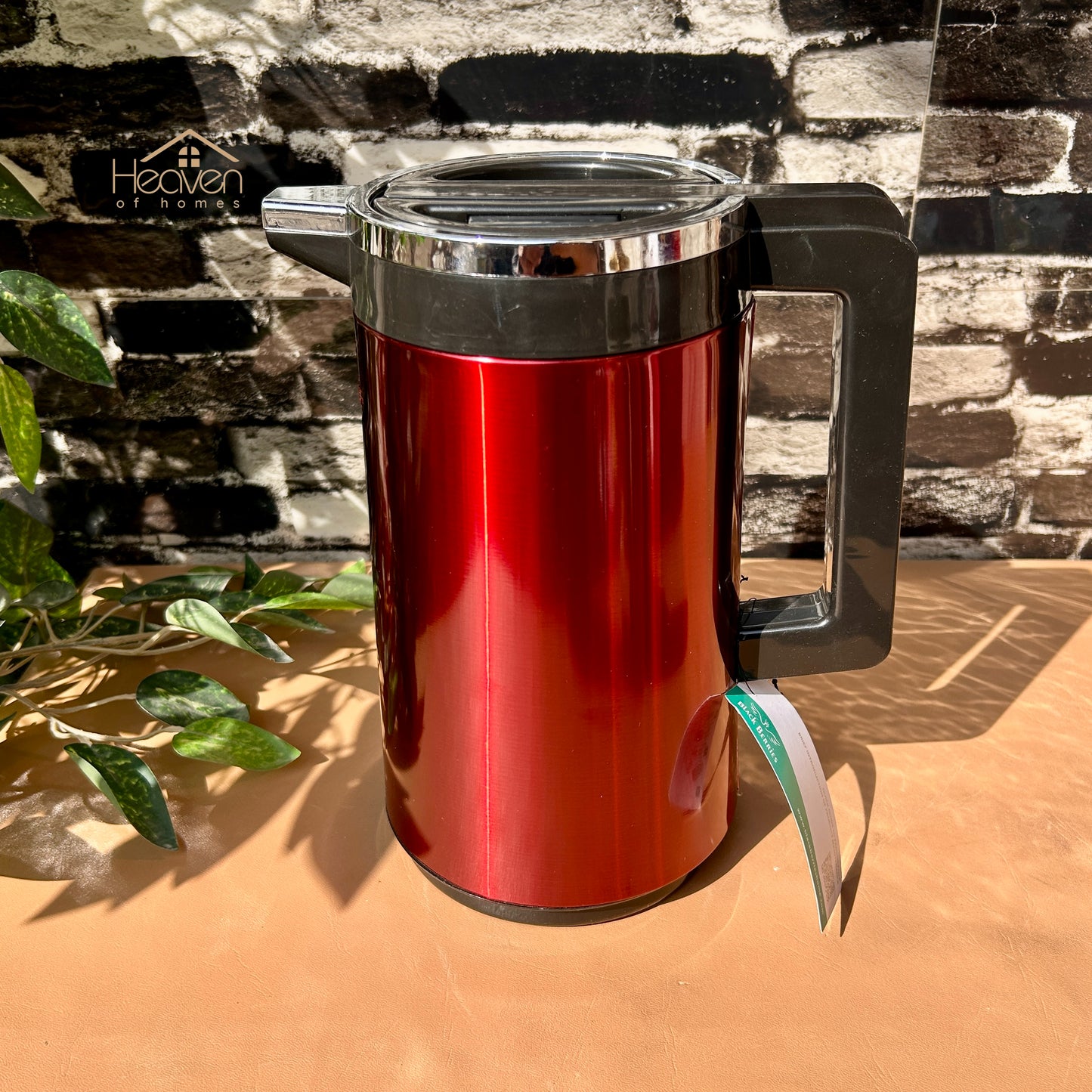 Heaven® 1 Litre Glass Vacuum Flask with Refillable Thermos – Insulated Hot & Cold Bottle