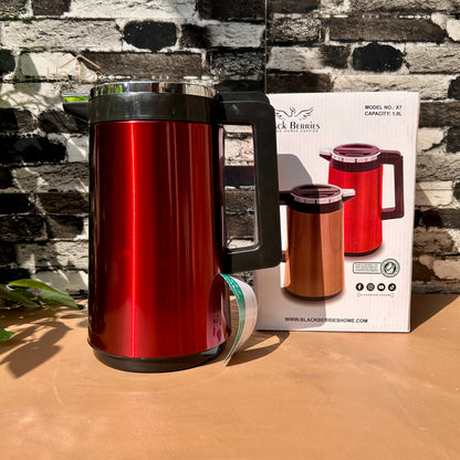 Heaven® 1 Litre Glass Vacuum Flask with Refillable Thermos – Insulated Hot & Cold Bottle