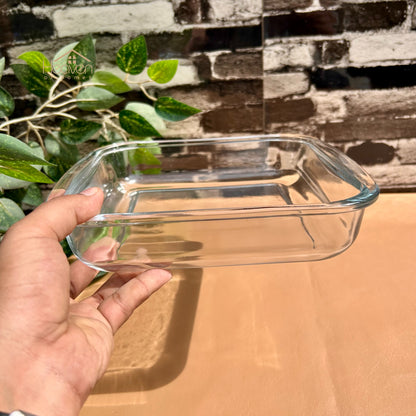 Heaven Imported Square Serving Dish Clear Glass 10 Inches Microwave Safe