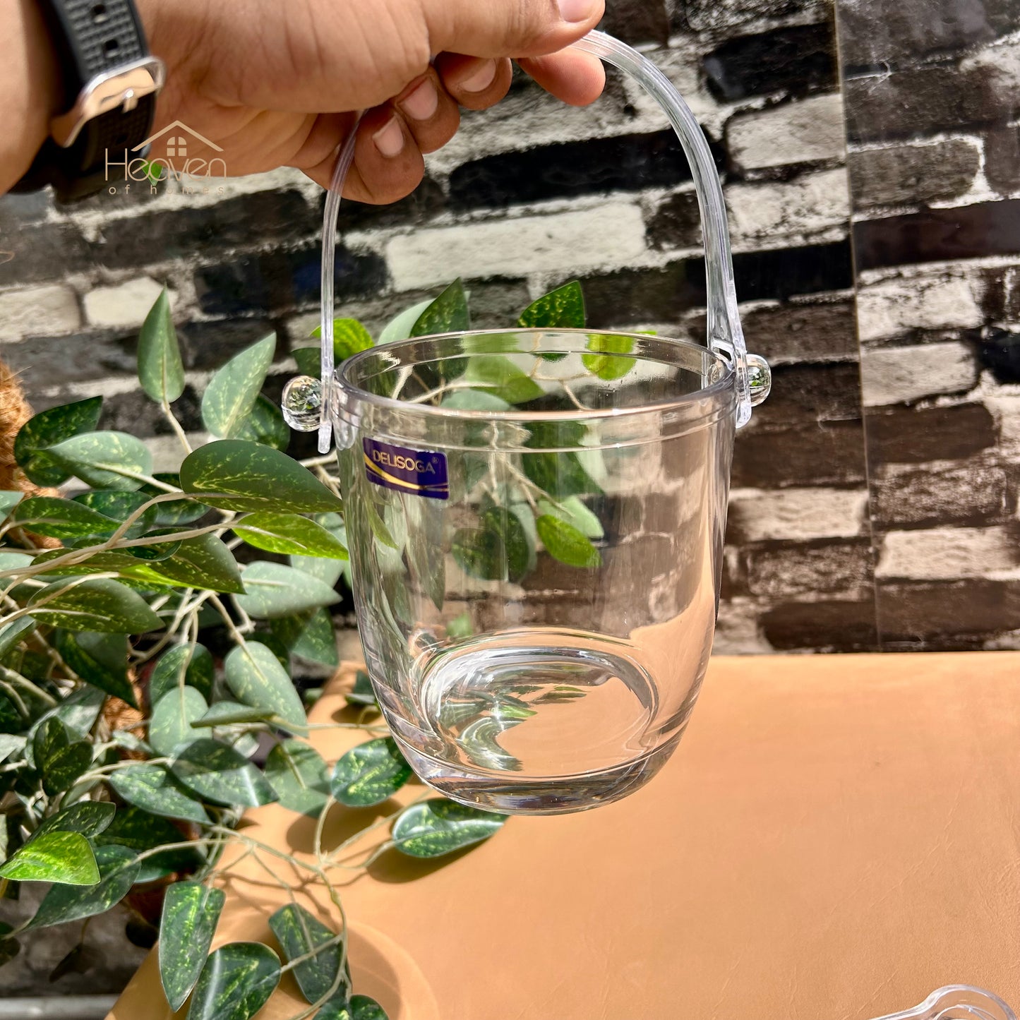 Delisoga® Clear Glass 620ml Transparent Bucket-Style Glassware (1 Piece)