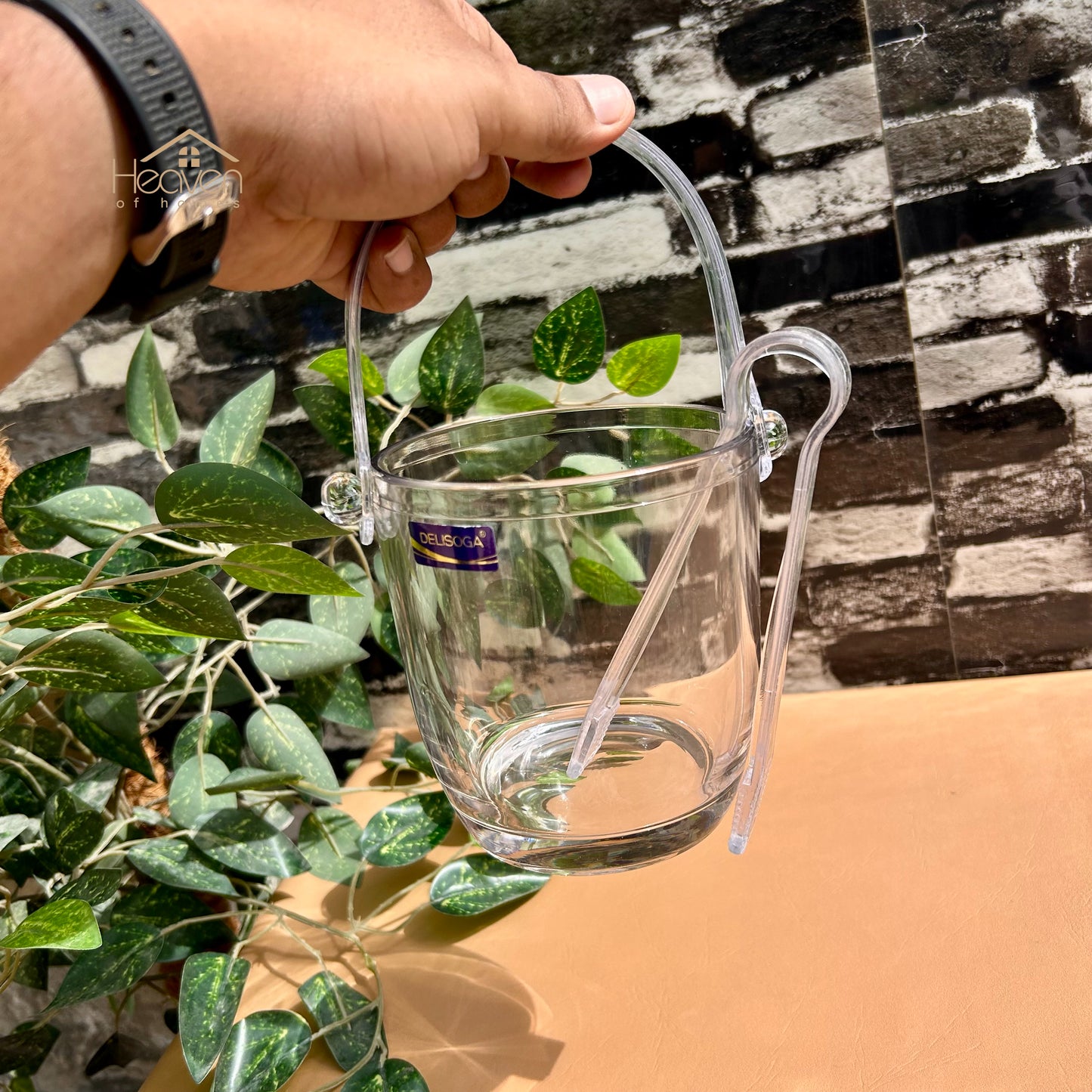 Delisoga® Clear Glass 620ml Transparent Bucket-Style Glassware (1 Piece)