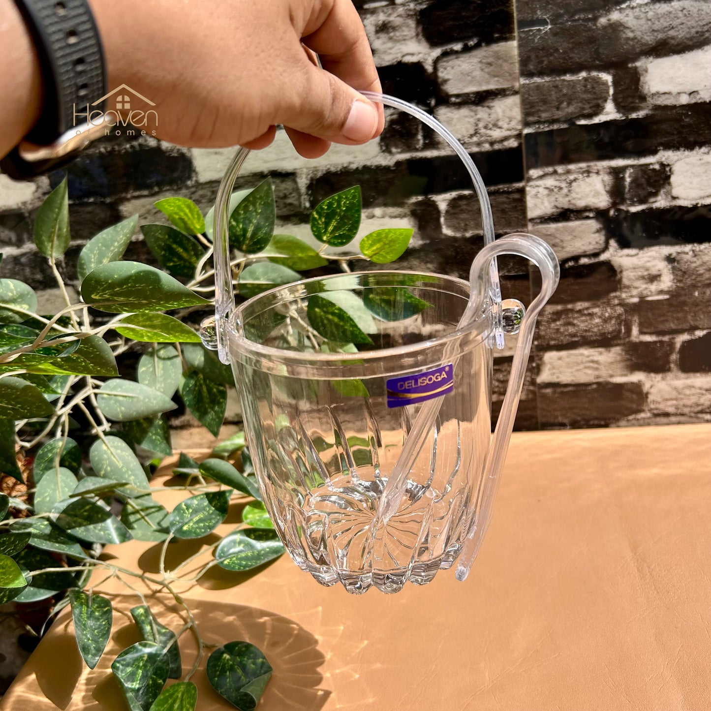 Delisoga® Clear Glass 620ml Transparent Bucket-Style Glassware (1 Piece)