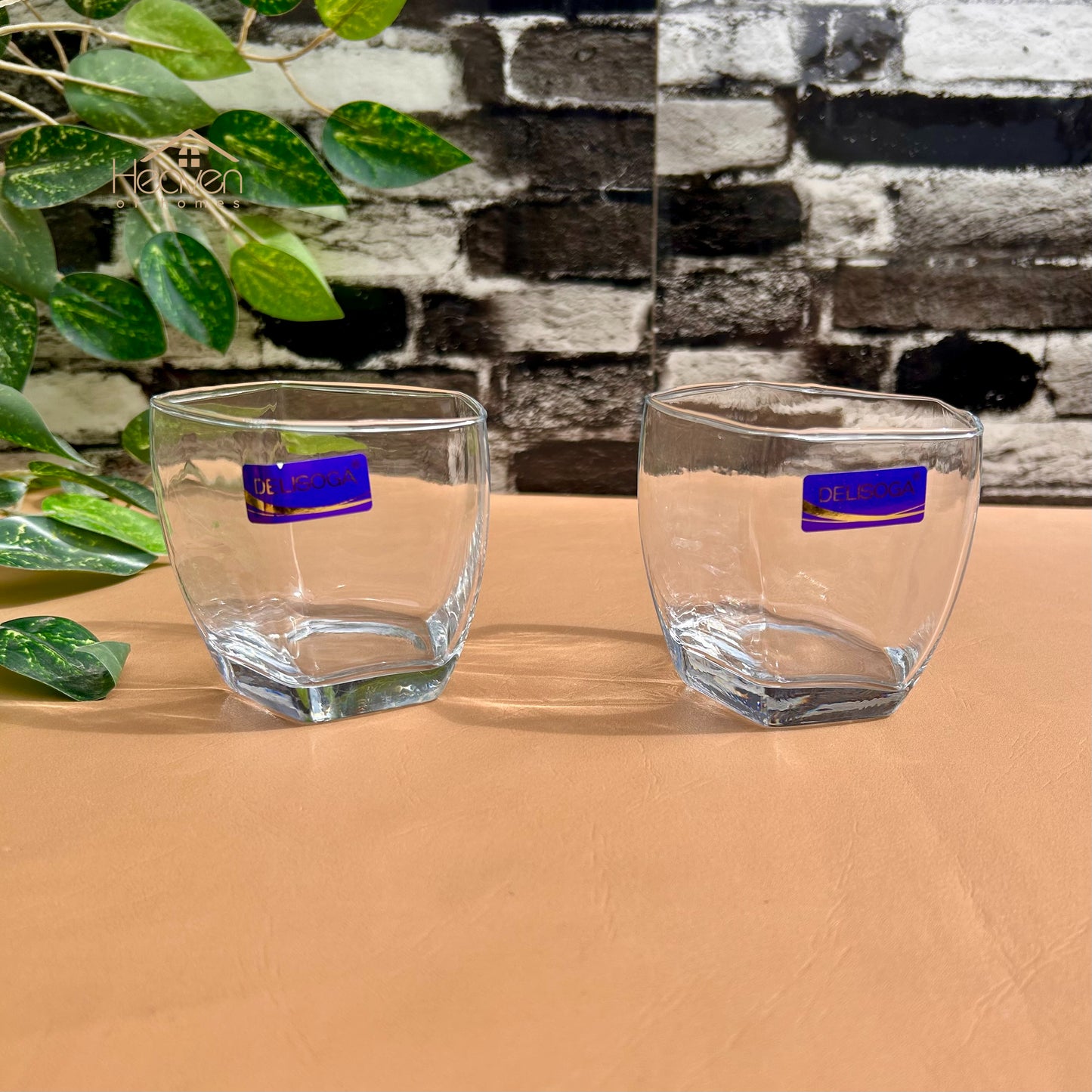 Delisoga® Set of 6 Transparent Glass Tumblers – 285ml Classic Clear Drinking Glasses for Water & Juice - JS5217