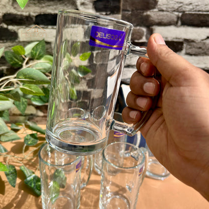 Delisoga® 6-Peice 400ml Glass Mugs – Ideal for Juice, Milkshakes & Cold Beverages ZB500A