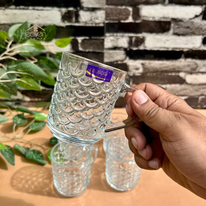 Delisoga® 6-Peice 240ml Clear Glass Mugs – Tea, Coffee & Green Tea Drinkware