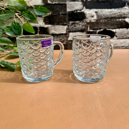 Delisoga® 6-Peice 240ml Clear Glass Mugs – Tea, Coffee & Green Tea Drinkware