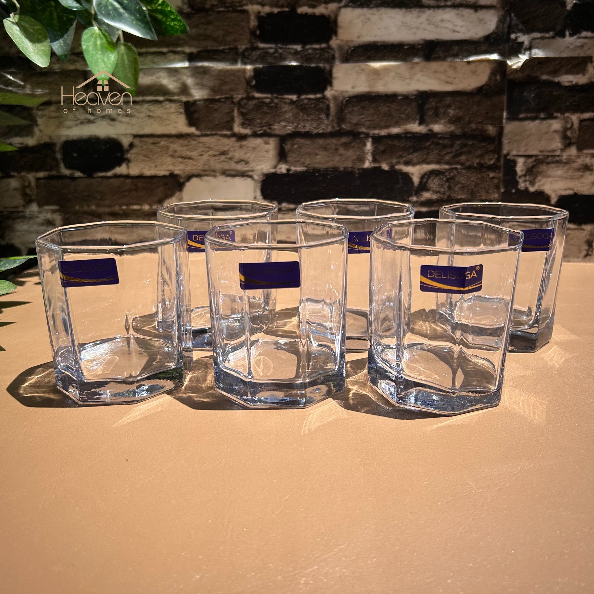 Delisoga® Classic Glasses Set - 6-Piece Collection | Elegant 330 ml Tumblers JS5218 - Heaven of homes - Sale Pakistan