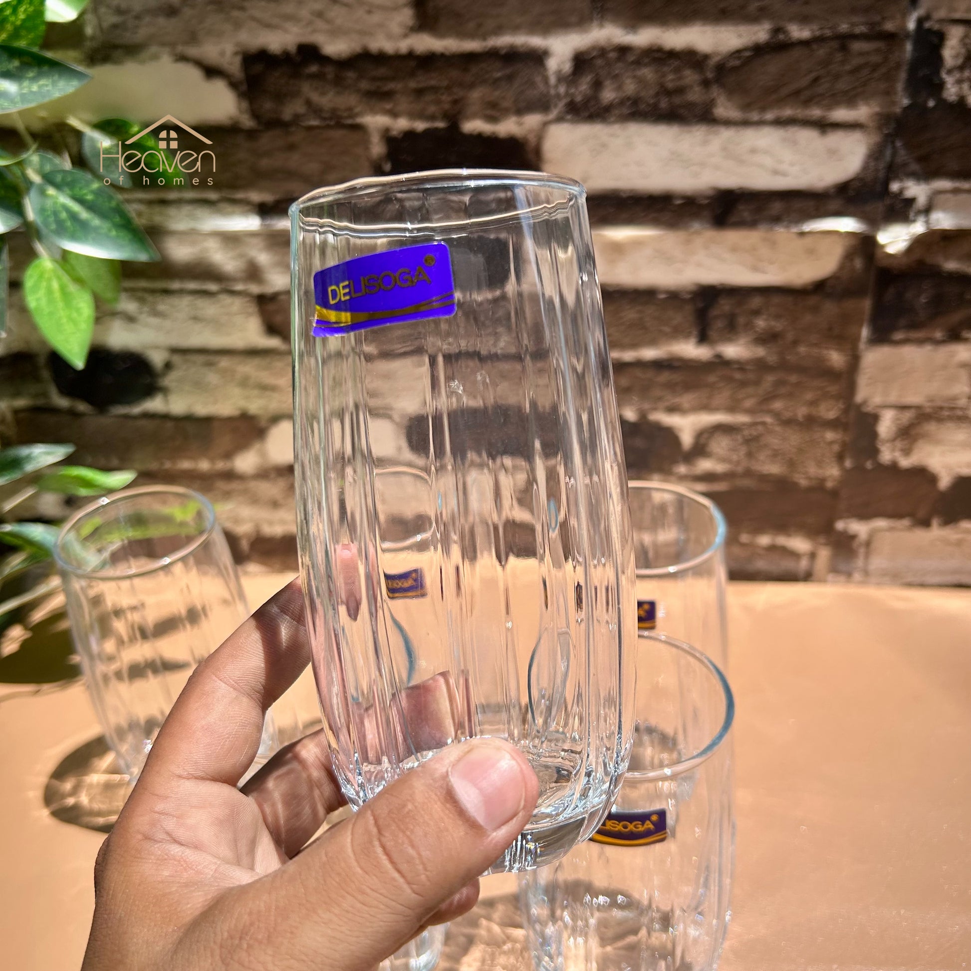 Delisoga® Jumbo Drinking Glasses Set - 6-Piece Everyday Collection | Elegant 510 ml Tumblers - Heaven of homes - Sale Pakistan