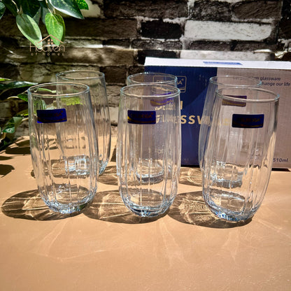 Delisoga® Jumbo Drinking Glasses Set - 6-Piece Everyday Collection | Elegant 510 ml Tumblers - Heaven of homes - Sale Pakistan