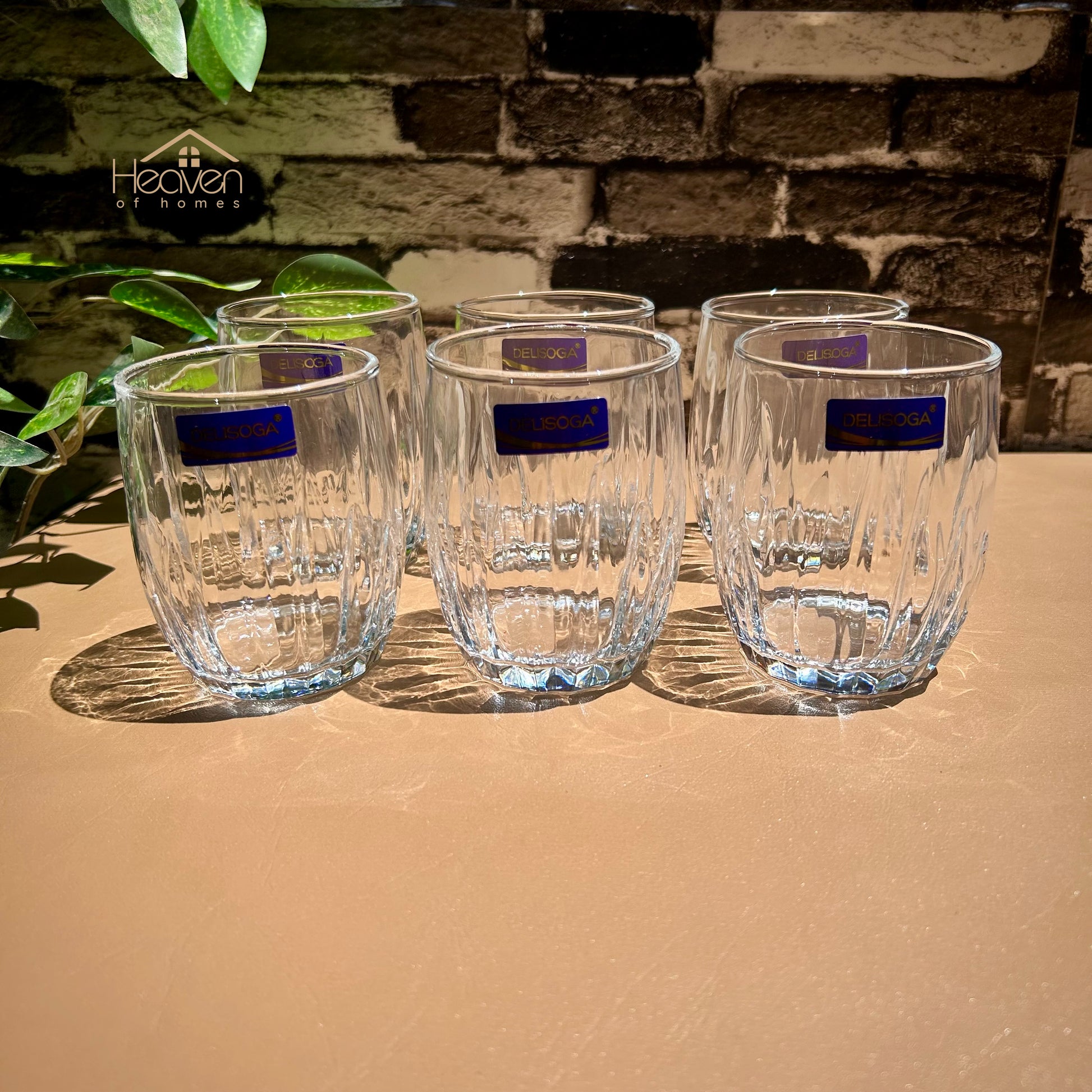 Delisoga® Classic Glasses Set - 6-Piece Collection | Elegant 350 ml Tumblers JS5219 - Heaven of homes - Sale Pakistan