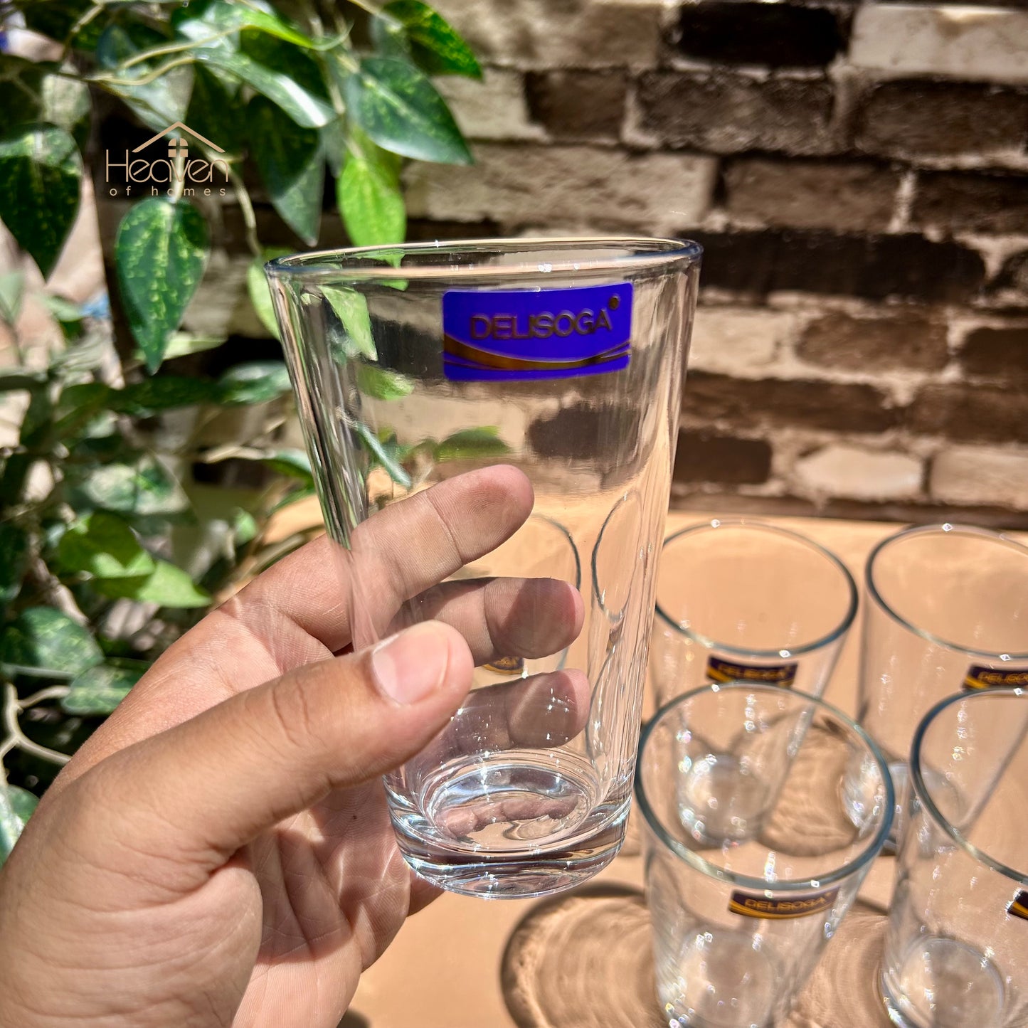 Delisoga® Plain Drinking Glasses Set - 6-Piece Everyday Collection | Elegant 320 ml Tumblers - Heaven of homes - Sale Pakistan