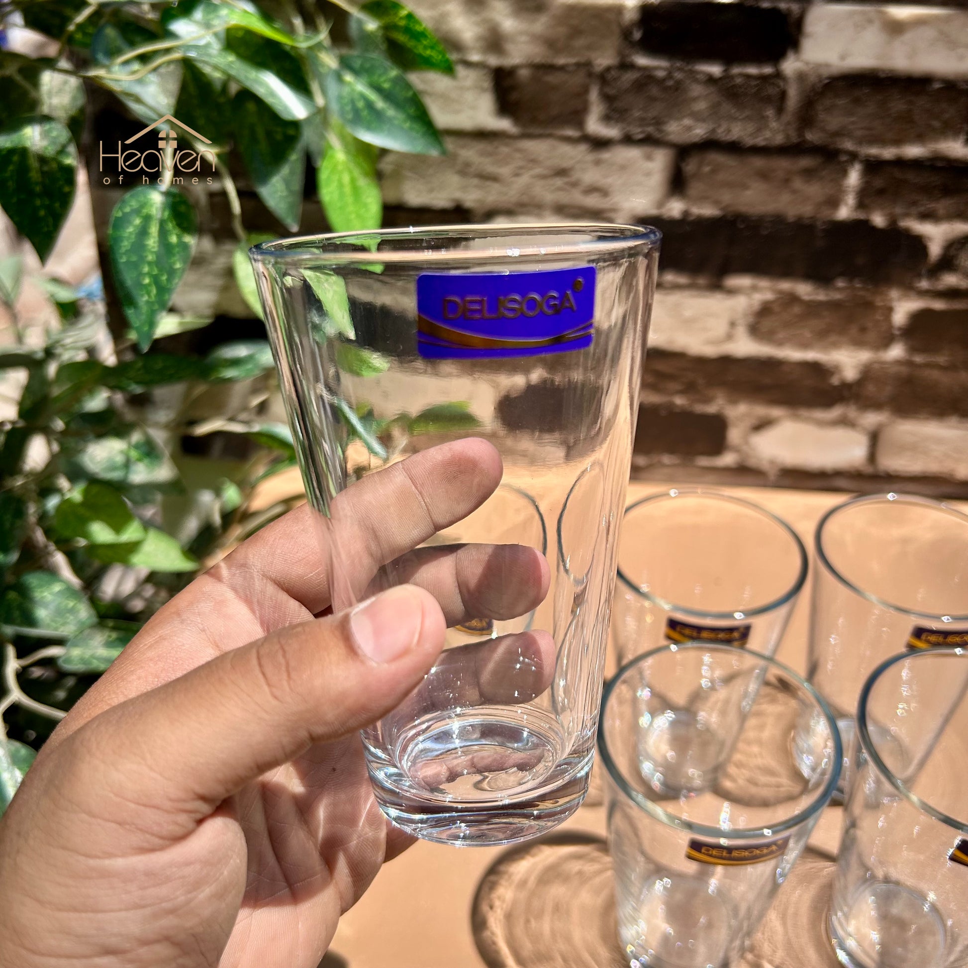 Delisoga® Plain Drinking Glasses Set - 6-Piece Everyday Collection | Elegant 320 ml Tumblers - Heaven of homes - Sale Pakistan
