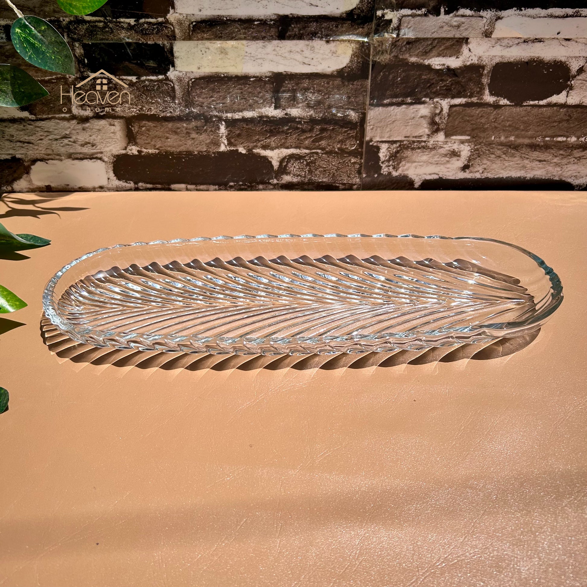 Heaven® Set of 2 Kabab Dish Clear Glass Serving Tray Barbeque Dish BBQ Platter - Heaven of homes - Sale Pakistan