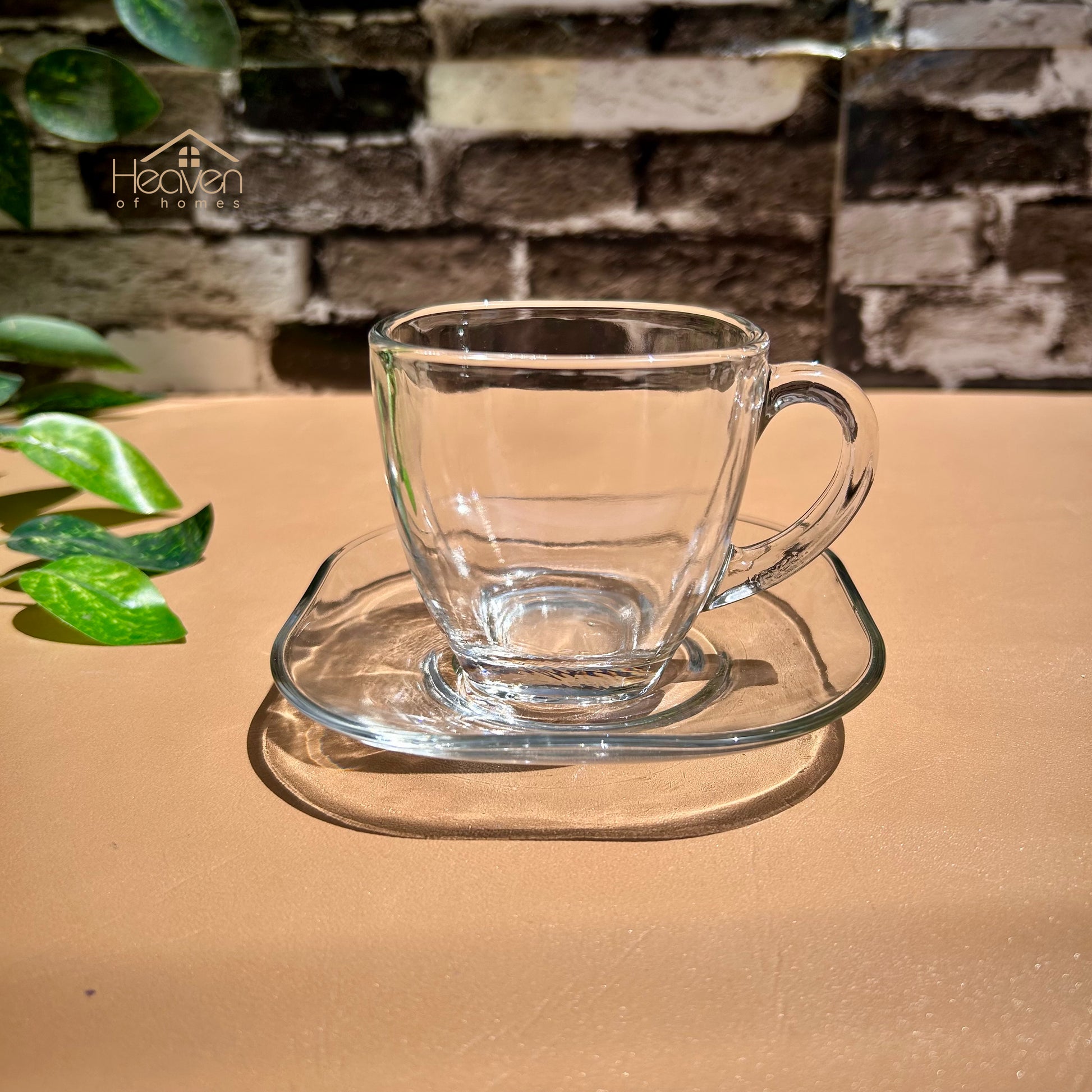 Heaven® Cup and Saucer Set Square Shape Coffee Cups and Tea Mugs Set of 6 - Heaven of homes - Sale Pakistan