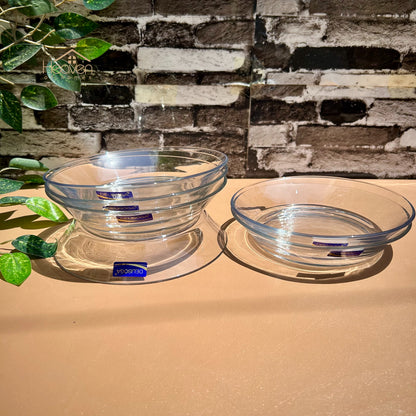 Delisoga® Set of 6 Deep Soup and Nihari Plates Clear Glass Dinner Plates 7.5 Inches - Heaven of homes - Sale Pakistan