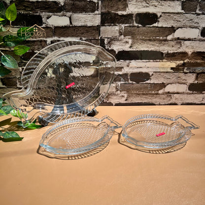Heaven® Beautiful Fish Tray Set of 3-Transparent Glass - Heaven of homes - Sale Pakistan