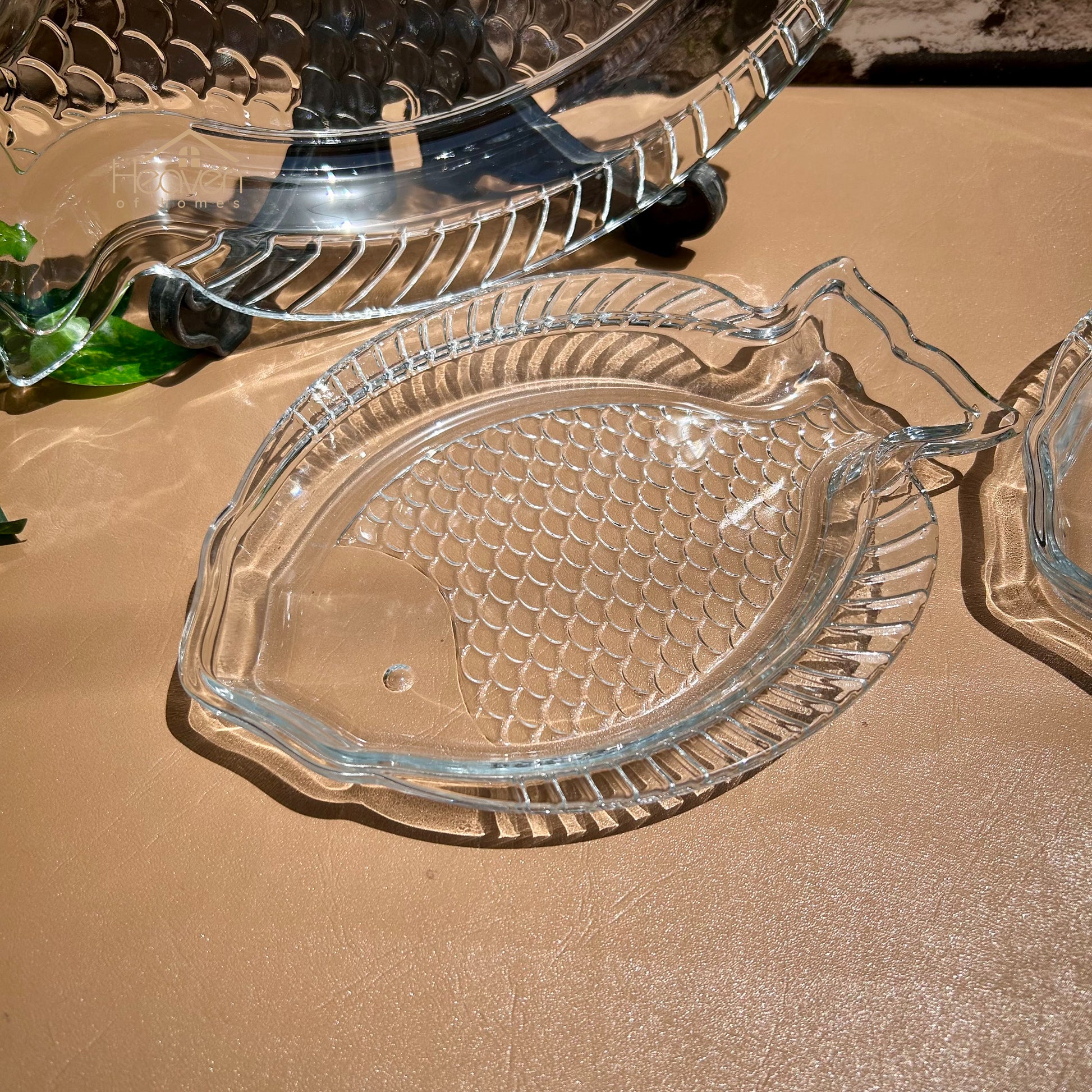 Heaven® Beautiful Fish Tray Set of 3-Transparent Glass - Heaven of homes - Sale Pakistan