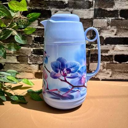 Hot And Cool Vacuum Flask Thermos Pure Food Grade Plastic Body With Double Refill 1 Litre - Heaven of homes - Sale Pakistan