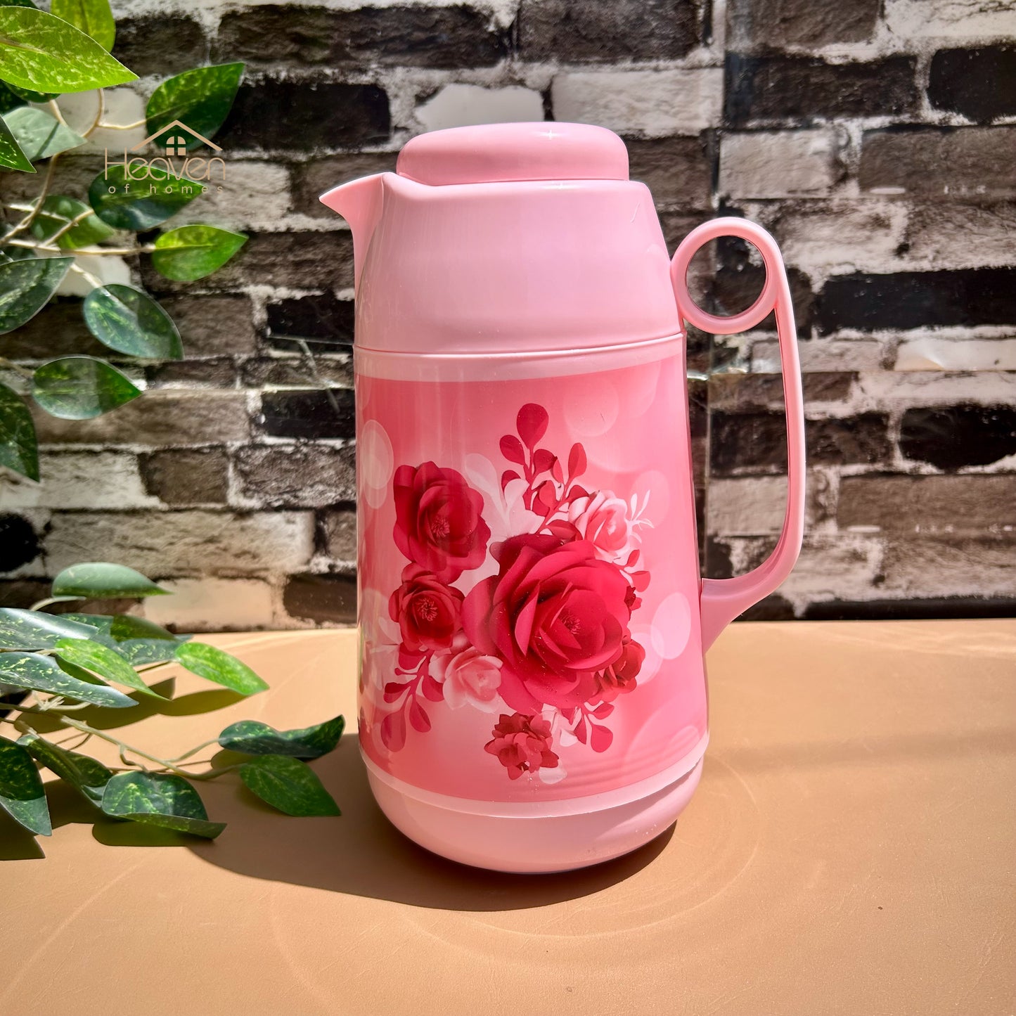 Hot And Cool Vacuum Flask Thermos Pure Food Grade Plastic Body With Double Refill 1 Litre - Heaven of homes - Sale Pakistan