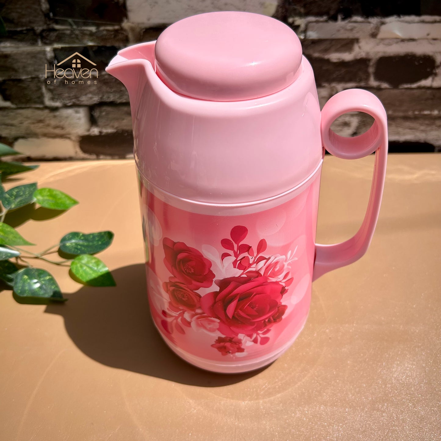 Hot And Cool Vacuum Flask Thermos Pure Food Grade Plastic Body With Double Refill 1 Litre - Heaven of homes - Sale Pakistan