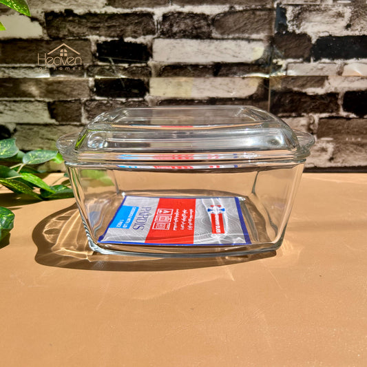 Heaven® Square Casserole with Glass Lid Baking Dish with Lid Glass Bowl 8 inches and 10 inches - Heaven of homes - Sale Pakistan