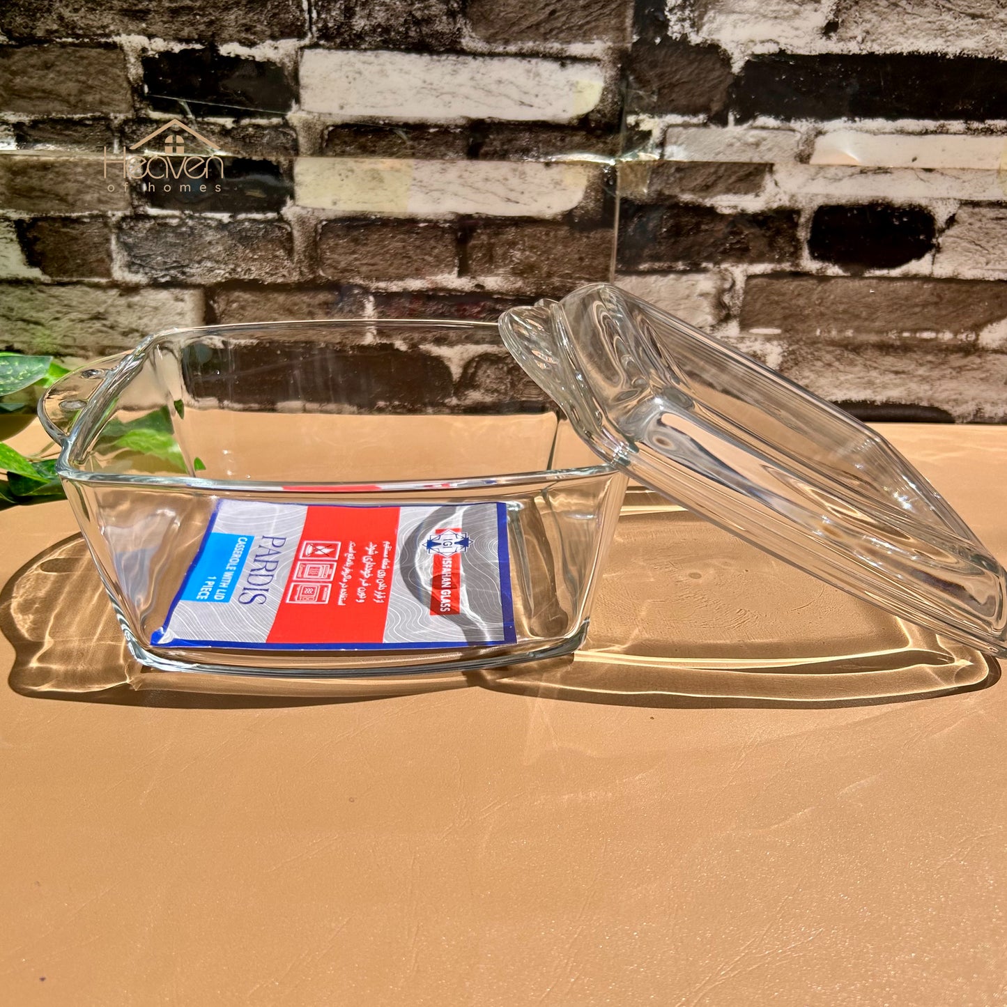 Heaven® Square Casserole with Glass Lid Baking Dish with Lid Glass Bowl 8 inches and 10 inches - Heaven of homes - Sale Pakistan