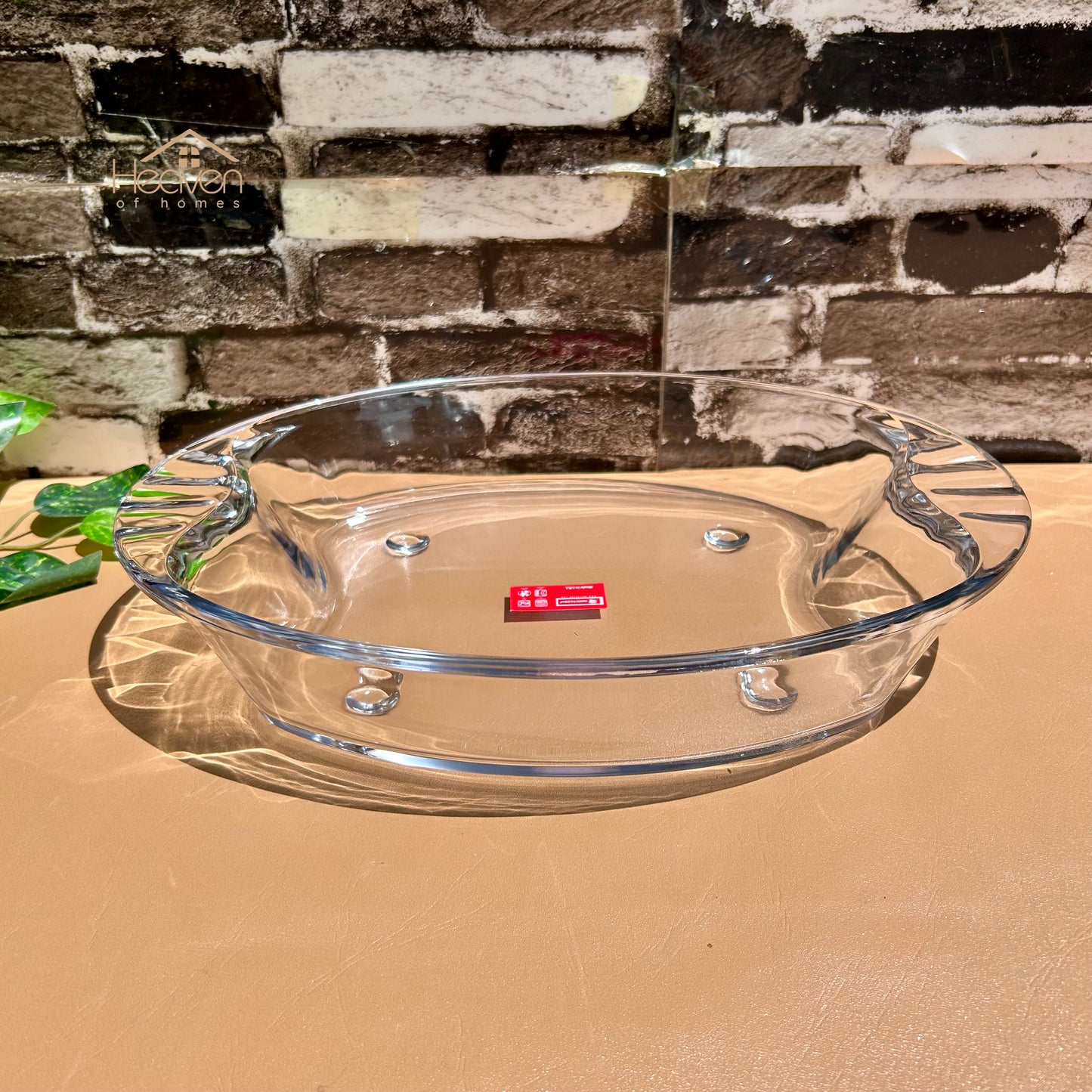 Heaven® Set of 3 Primex Glass Microwave Oven Dish Transparent Baking Dish Clear Glass Shatter Proof Dishes - Heaven of homes - Sale Pakistan