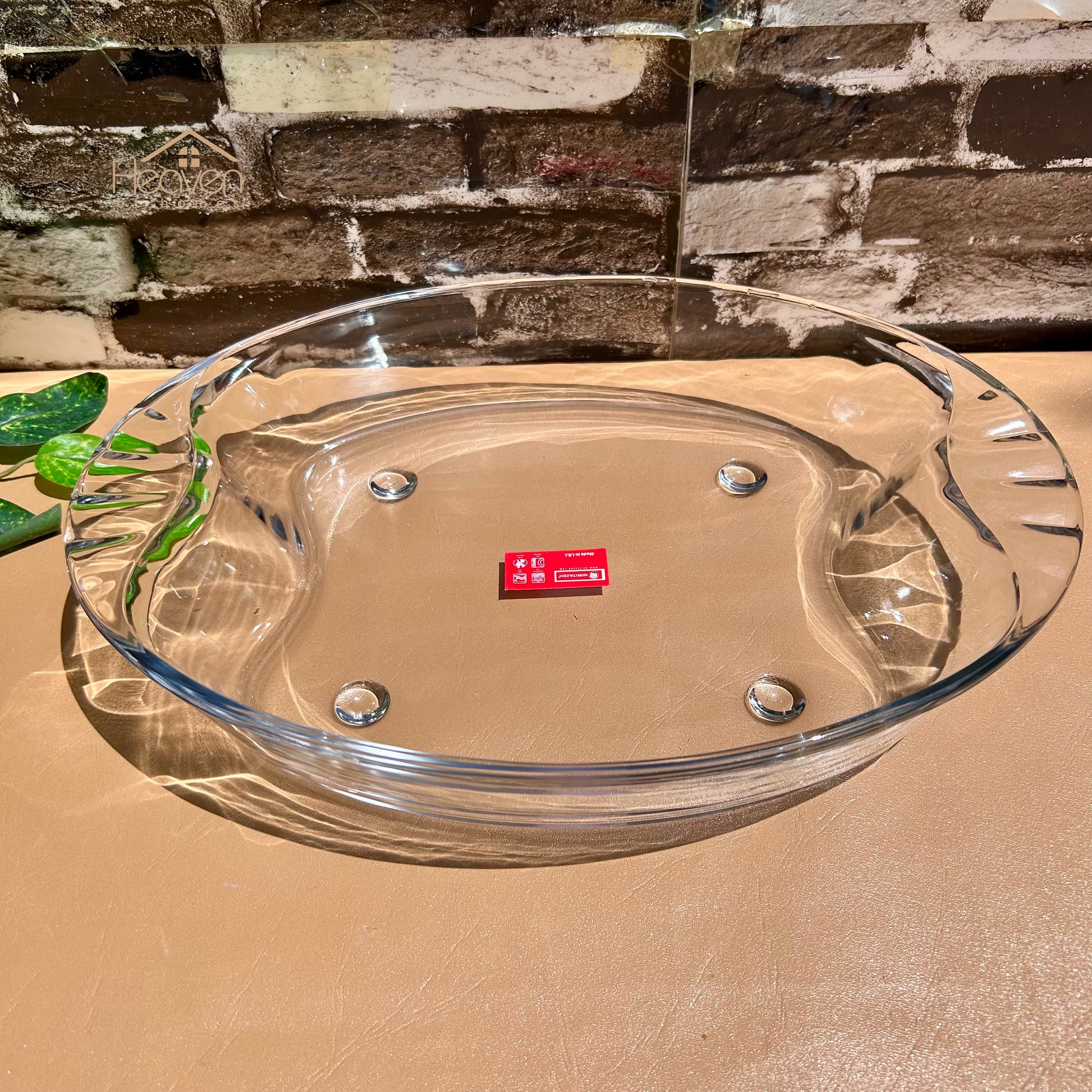 Heaven® Microwave Dish Transparent Baking Dish Clear Glass Shatter Proof Dish - Heaven of homes - Sale Pakistan