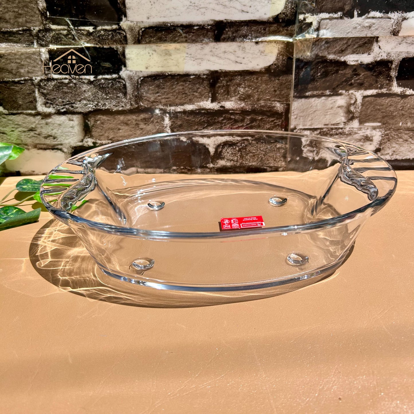 Heaven® Microwave Dish Transparent Baking Dish Clear Glass Shatter Proof Dish - Heaven of homes - Sale Pakistan