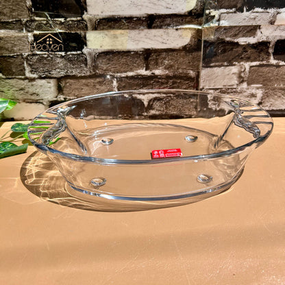 Heaven® Microwave Dish Transparent Baking Dish Clear Glass Shatter Proof Dish - Heaven of homes - Sale Pakistan