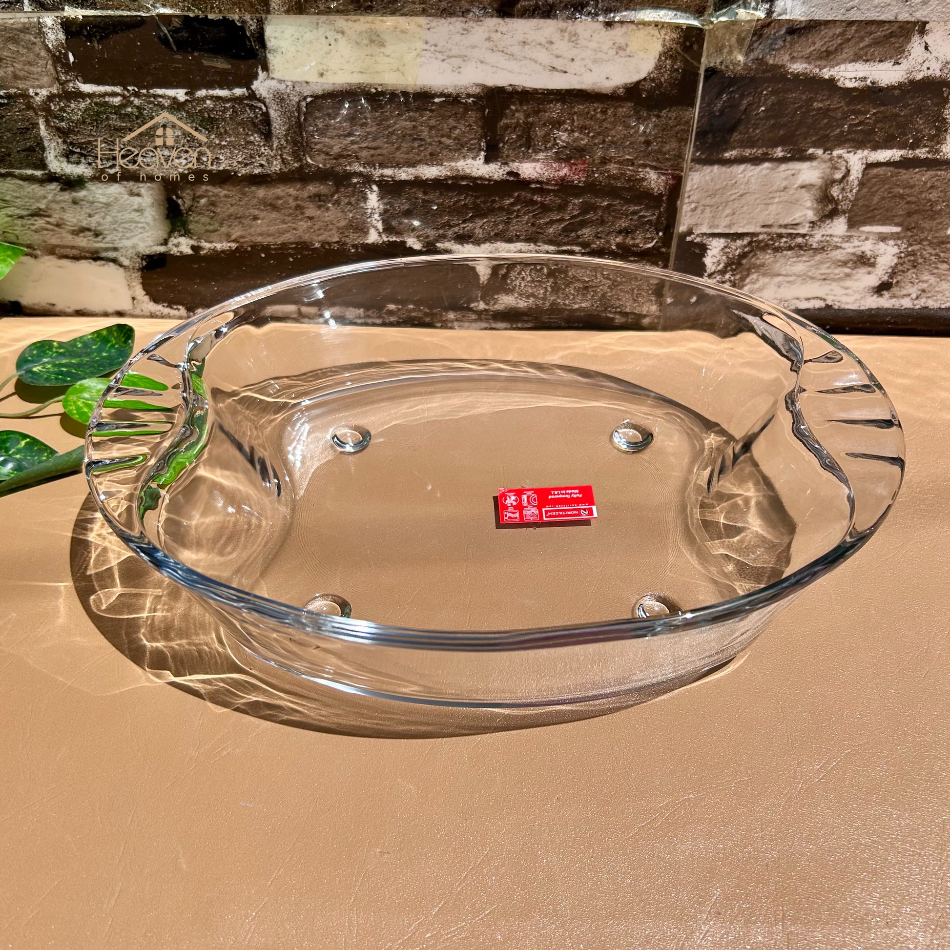 Heaven® Set of 3 Primex Glass Microwave Oven Dish Transparent Baking Dish Clear Glass Shatter Proof Dishes - Heaven of homes - Sale Pakistan