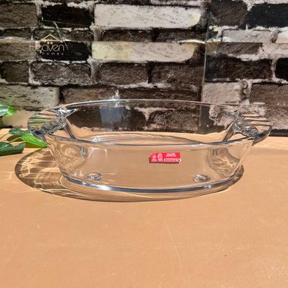 Heaven® Microwave Dish Transparent Baking Dish Clear Glass Shatter Proof Dish - Heaven of homes - Sale Pakistan