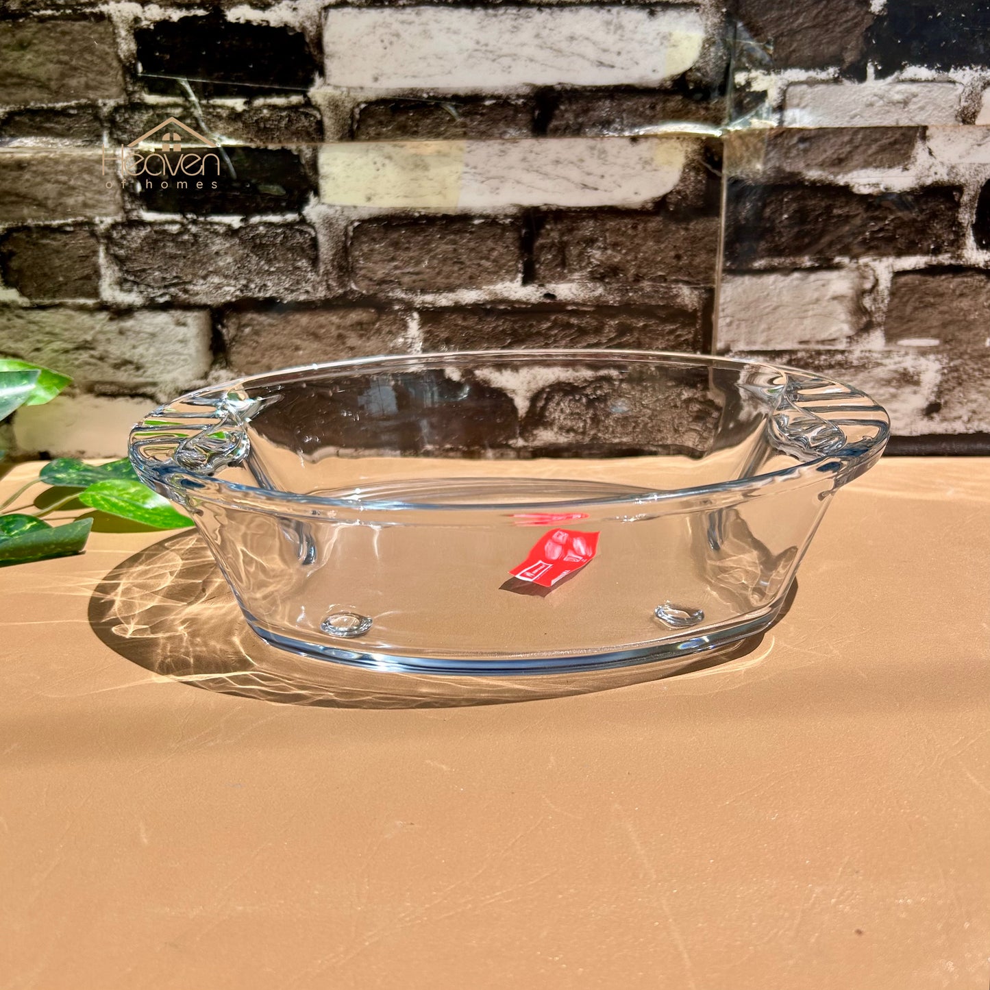 Heaven® Microwave Dish Transparent Baking Dish Clear Glass Shatter Proof Dish - Heaven of homes - Sale Pakistan