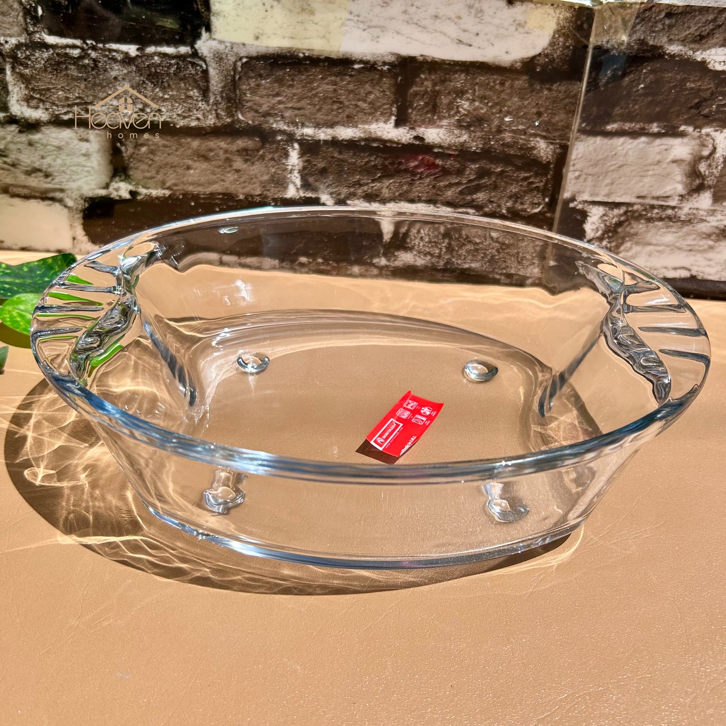Heaven® Set of 3 Primex Glass Microwave Oven Dish Transparent Baking Dish Clear Glass Shatter Proof Dishes - Heaven of homes - Sale Pakistan