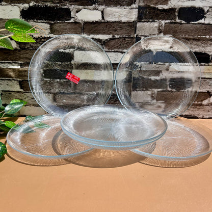 Heaven® Set of 6 Solo Rice and Full Plate Transparent Glass 6 Pieces 9.5 Inches Serving Plates - Heaven of homes - Sale Pakistan