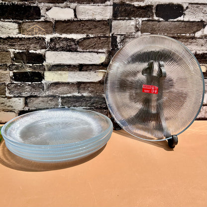 Heaven® Set of 6 Solo Rice and Full Plate Transparent Glass 6 Pieces 9.5 Inches Serving Plates - Heaven of homes - Sale Pakistan