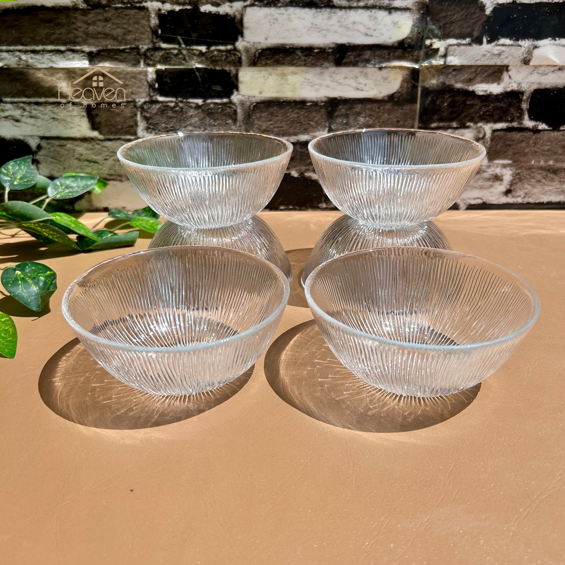 Heaven® Set of 6 Solo Fruit Bowls Clear Glass Custard Bowl 4.5 Inches - Heaven of homes - Sale Pakistan