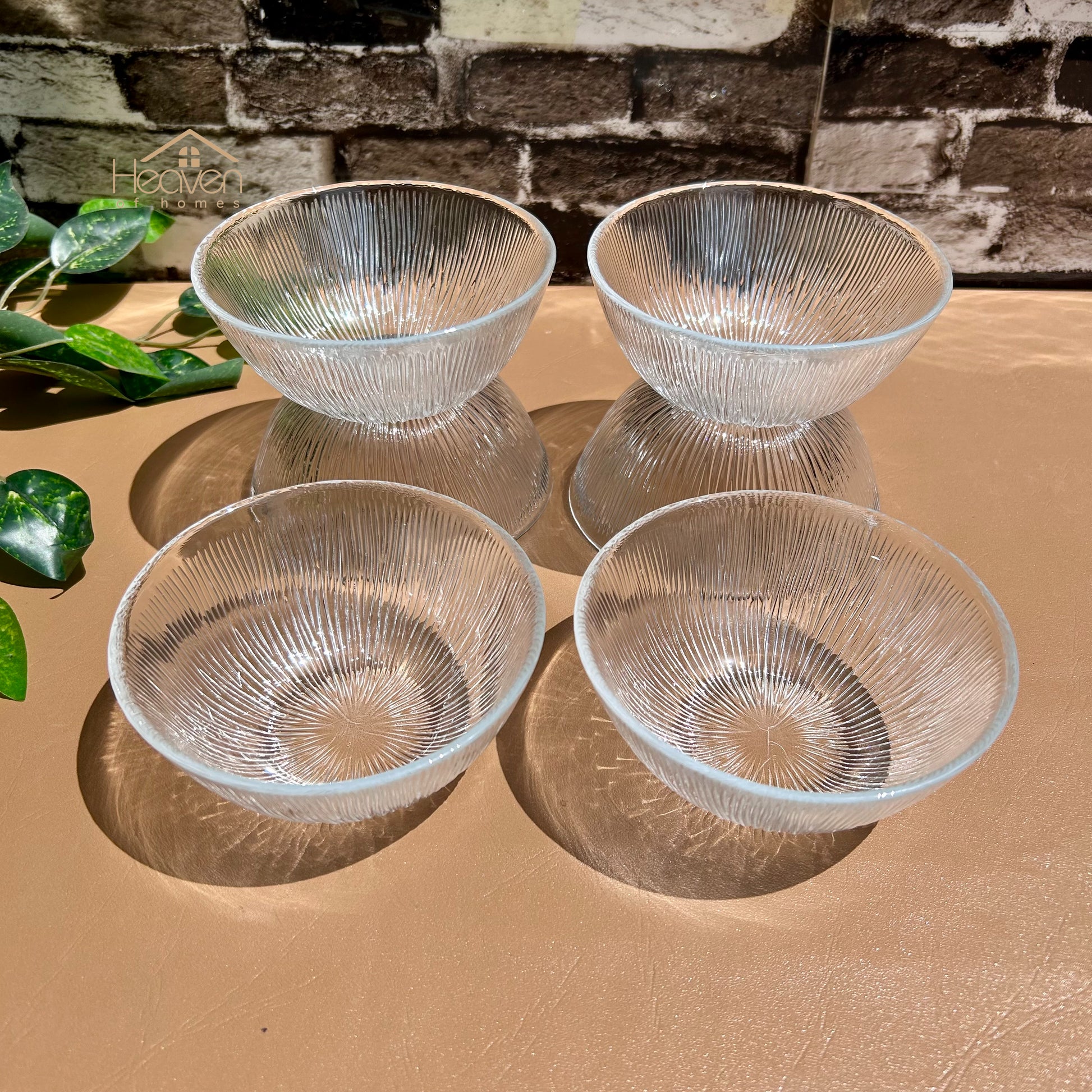 Heaven® Set of 6 Solo Fruit Bowls Clear Glass Custard Bowl 4.5 Inches - Heaven of homes - Sale Pakistan