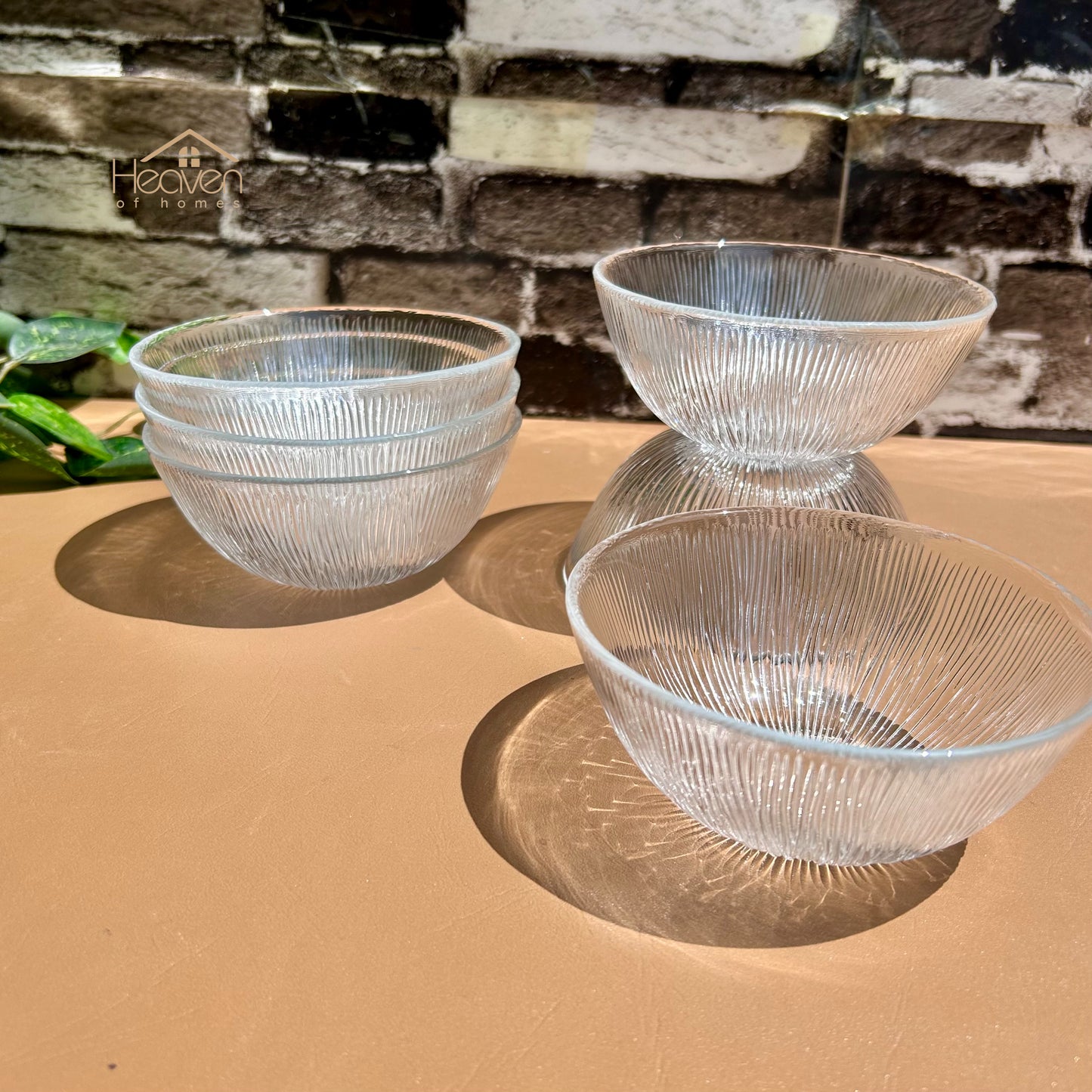 Heaven® Set of 6 Solo Fruit Bowls Clear Glass Custard Bowl 4.5 Inches - Heaven of homes - Sale Pakistan