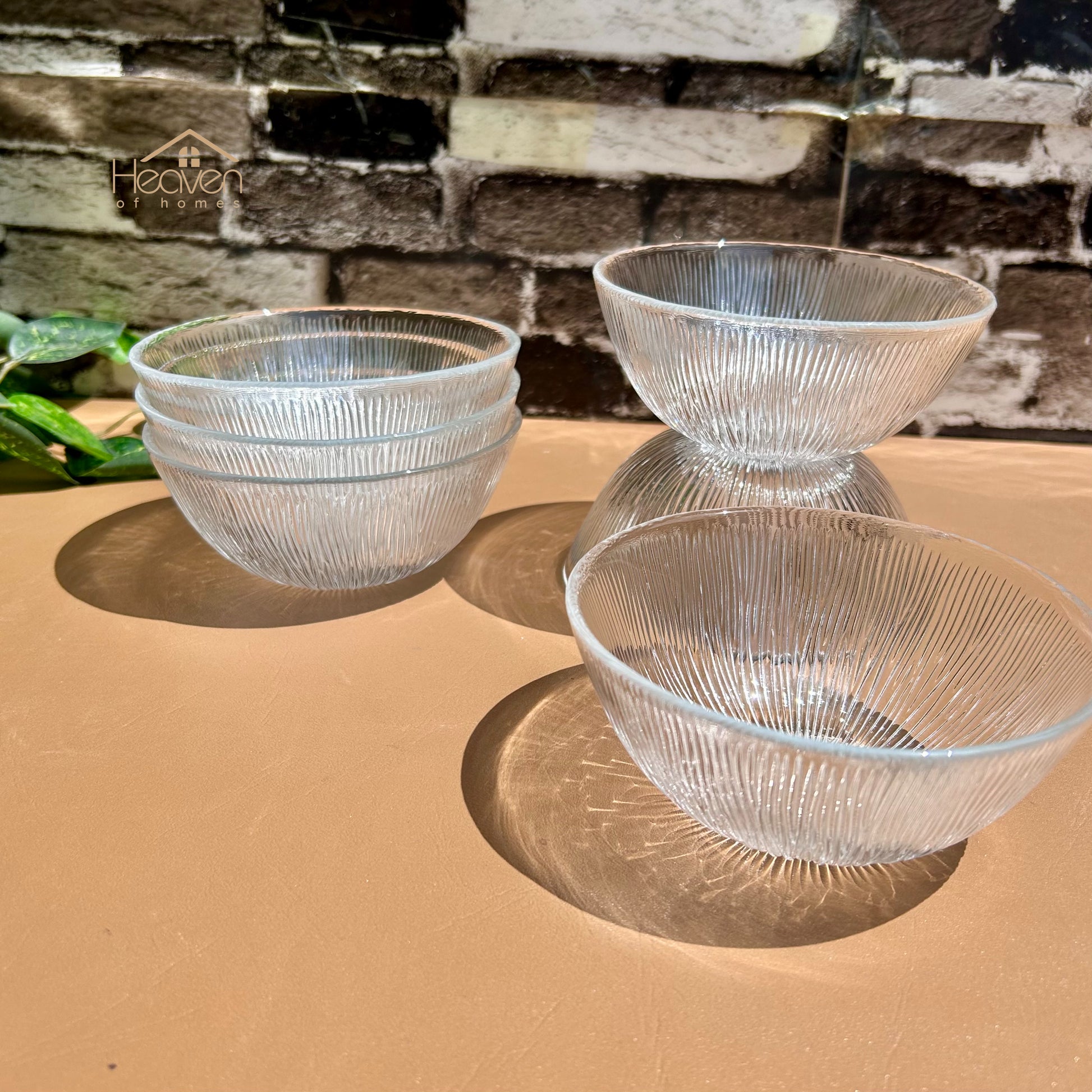 Heaven® Set of 6 Solo Fruit Bowls Clear Glass Custard Bowl 4.5 Inches - Heaven of homes - Sale Pakistan