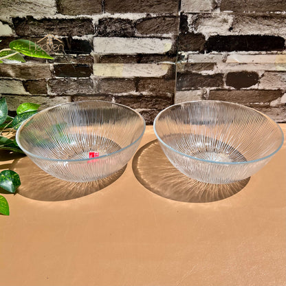 Heaven® Set of 2 Solo Glass Serving Bowl Transparent Glass 10 Inches Serving Bowls - Heaven of homes - Sale Pakistan