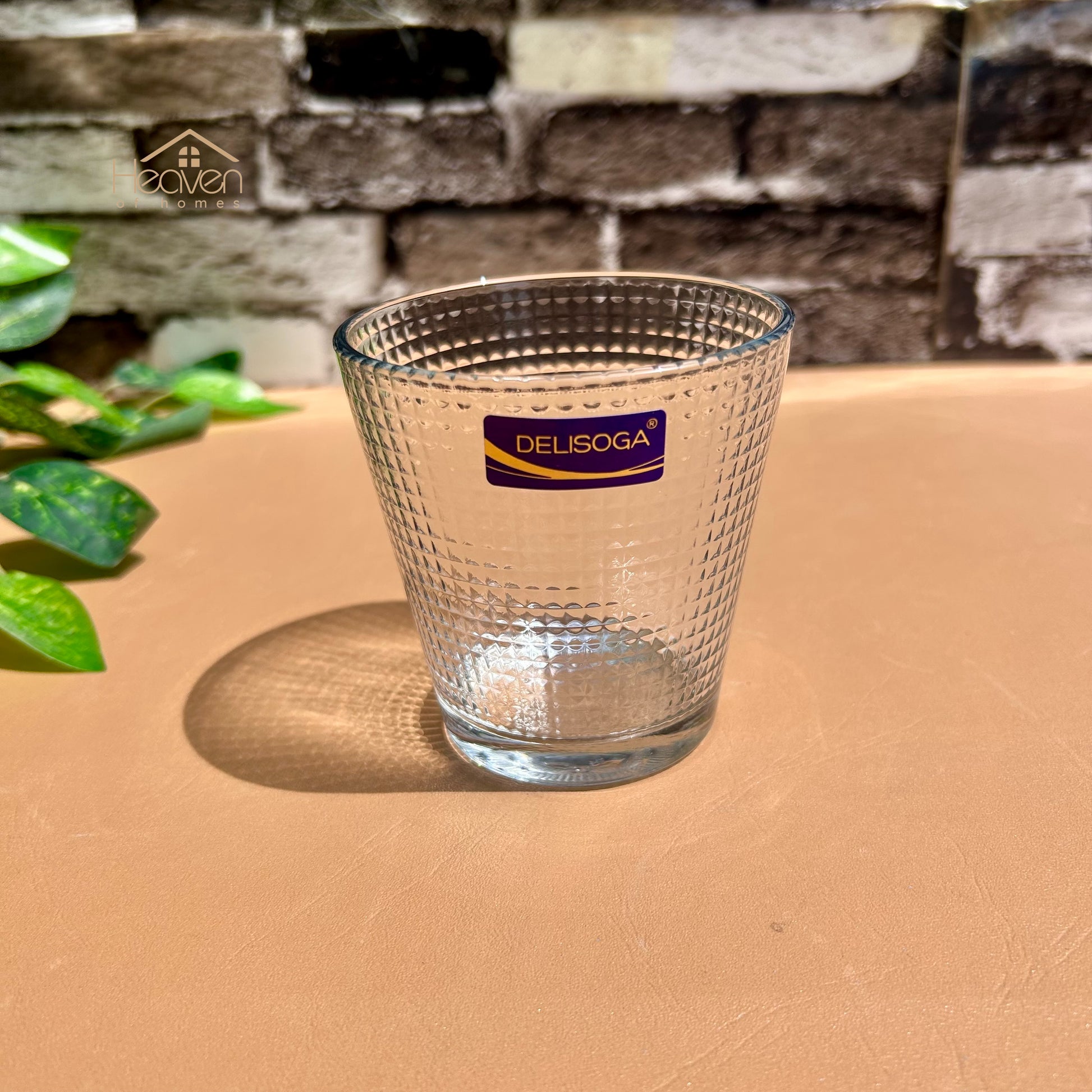 Delisoga® Drinking Glasses Set - 6-Piece Everyday Collection | Elegant 240 ml Dotted - Heaven of homes - Sale Pakistan