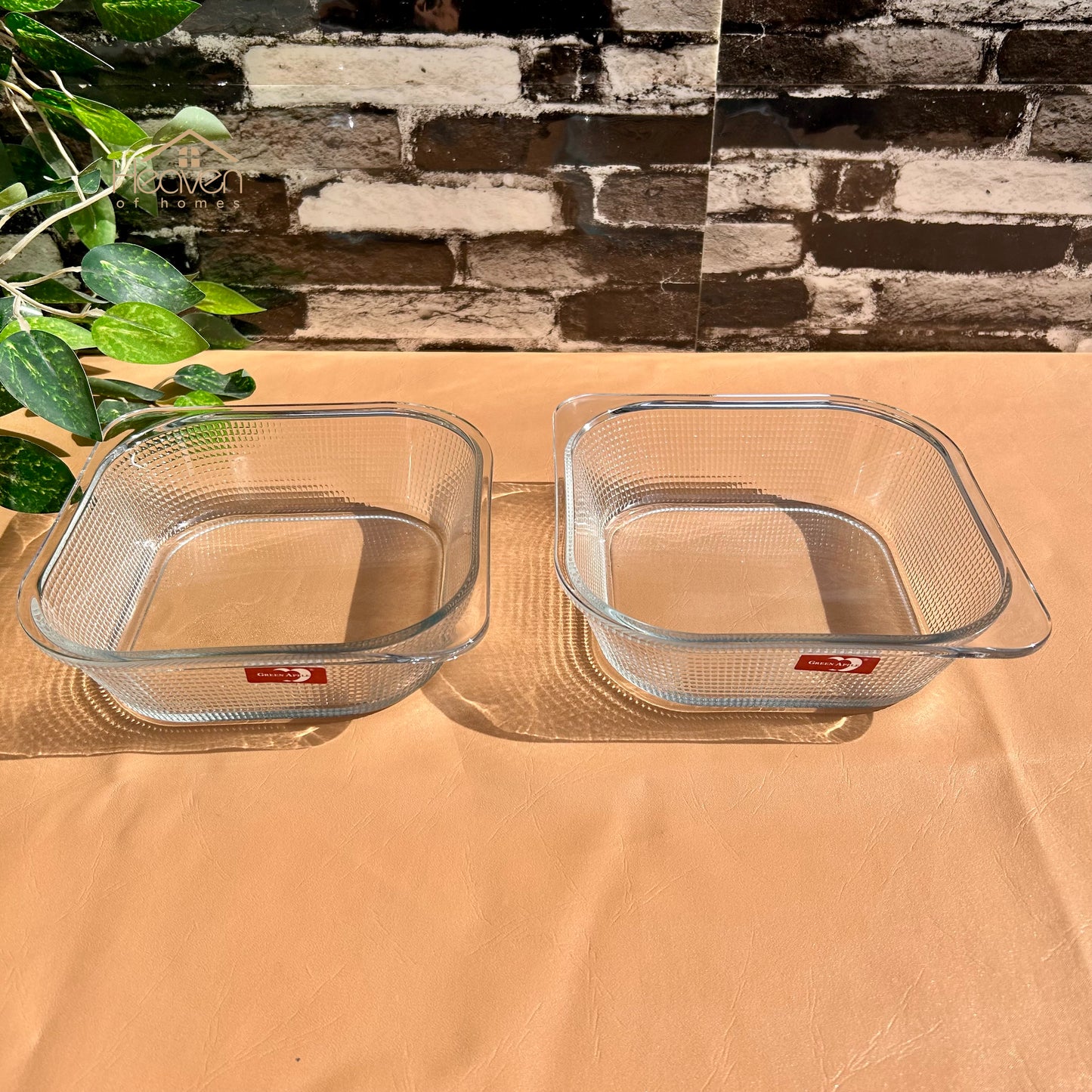 Deli Set of 2 Glass Dishes – 1.32L Each | Durable Microwave-Safe Bakeware P131-8
